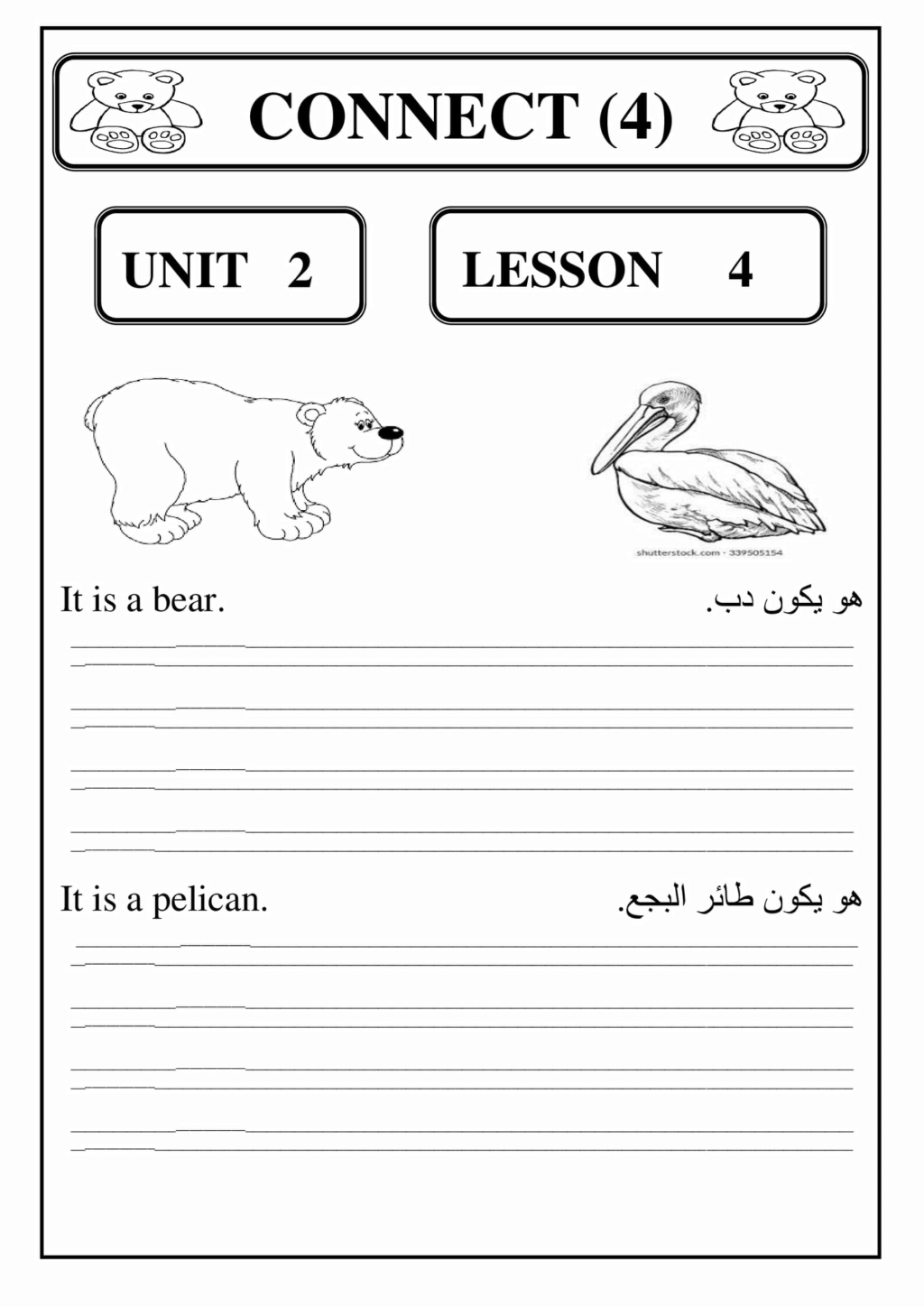 روماني -  لغة انجليزية الصف الرابع الابتدائي ترم أول 2022 درس الدب وطائر البجع مستر/ معروف روماني 3164