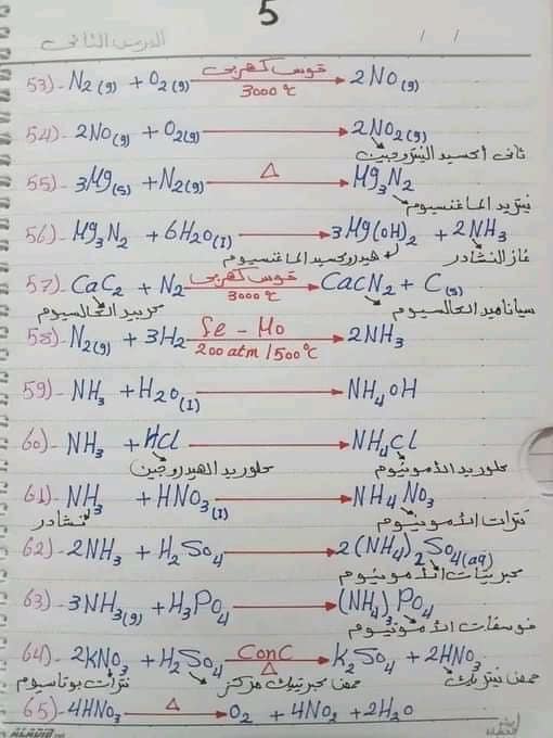 كل معادلات الكيمياء للصف الثاني الثانوي 5137