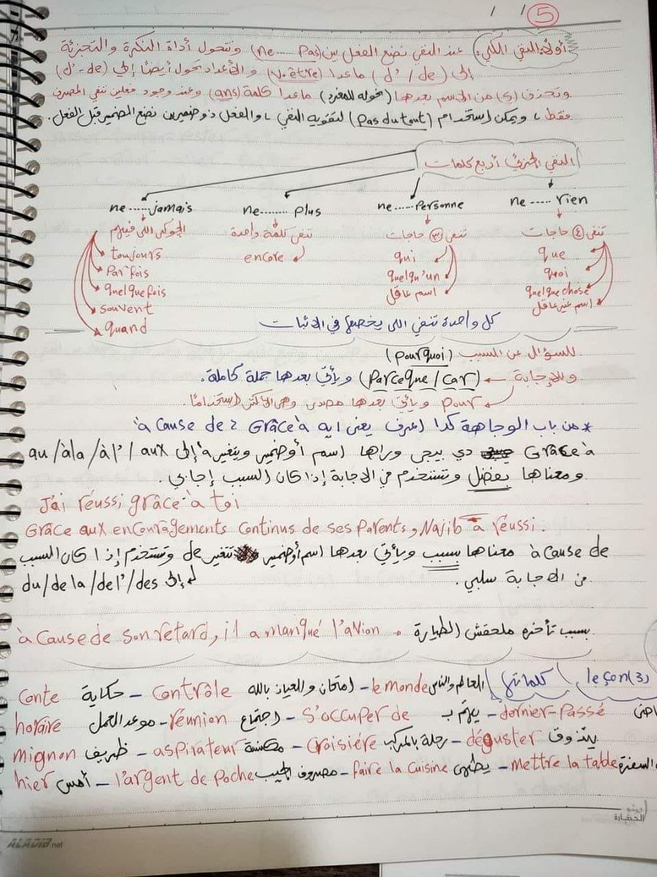نماذج أسئلة اللغة الفرنسية للثانوية العامة 2024 من منصة حصص مصر بالإجابات  6220