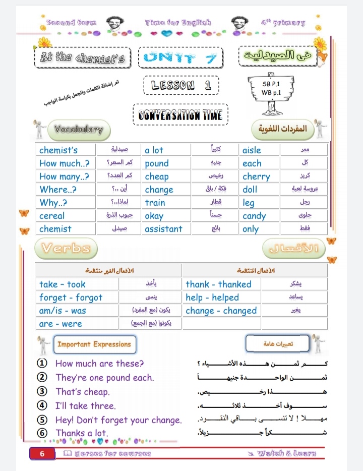 [جديد] مذكرة اللغه الانجليزيه رابعه ابتدائي ترم ثاني مستر صلاح عبد السلام Img_ee10