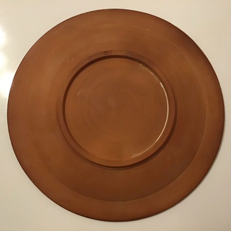 Unusual terracota plate (in style of ej mellon), HH mark E8f1af10