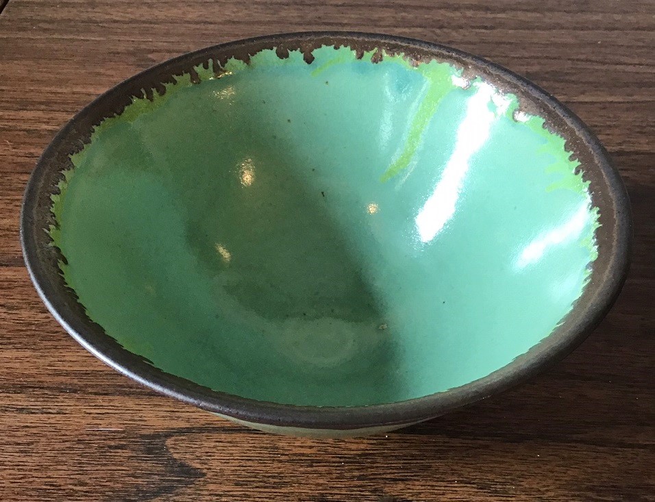 Unmarked Copper Rim Bowl Pointed Bottom Img_0819