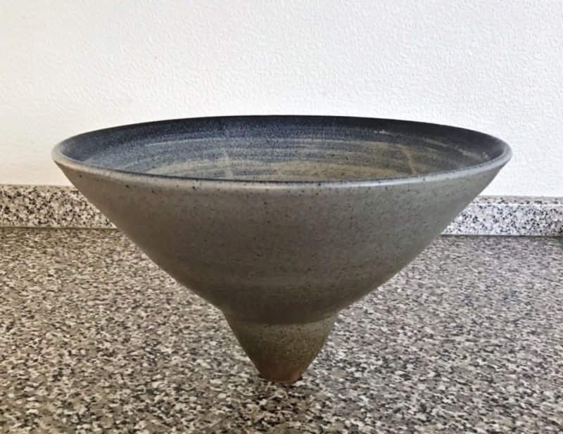 Top heavy unusual geometrical Open Bowl .... Unmarked Img_4815