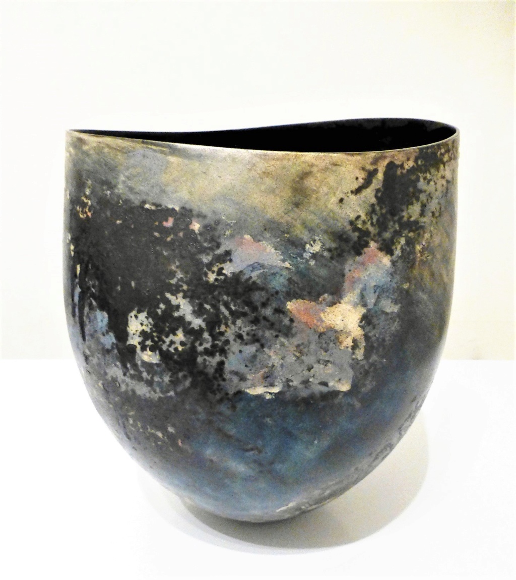 Exquisite Metallic Glaze Abstrct Vase pip mrk (Not Pip Drysdale :( ) P1140026