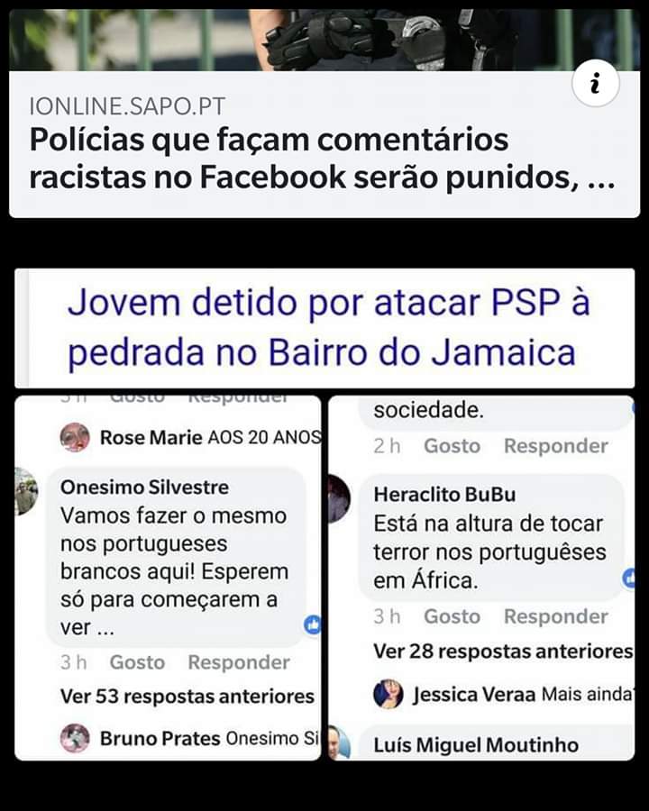 Polícias que façam comentários racistas no Facebook serão punidos, garante PSP Fb_img31