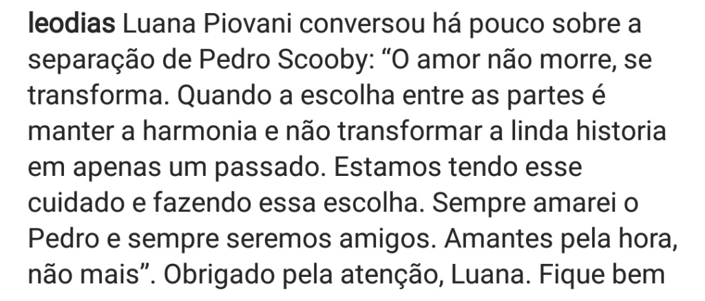 Luana Piovani e Pedro Scooby se separam pela segunda vez Screen77