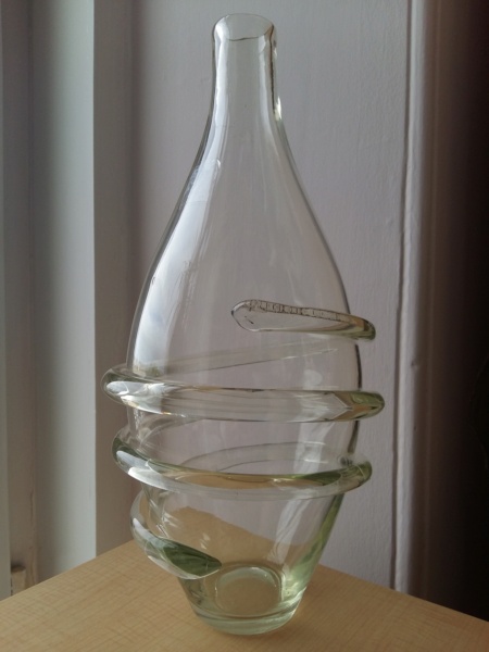 Ribbon-trailed Clear Glass Vase 20201112
