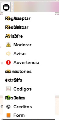 En el editor he agregado un botón para agregar contenido, éste tiene un menú desplegable y el texto en dicho menú queda encimado y no se puede leer 03-09-10