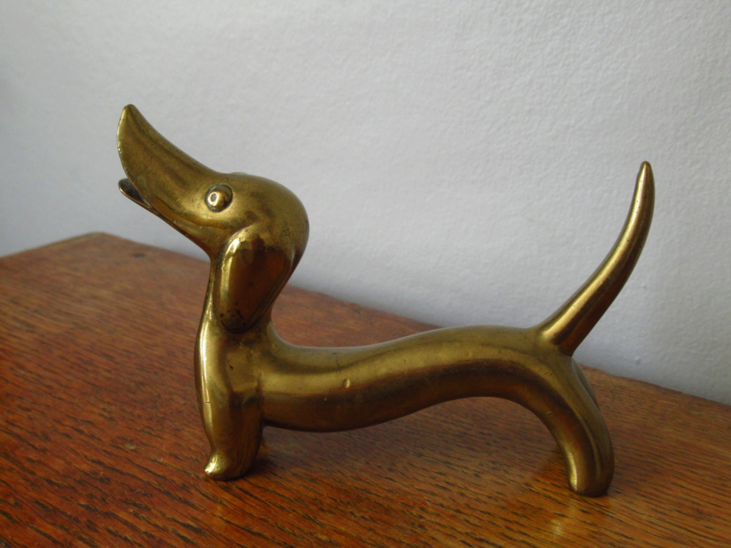 Hagenauer style brass dog unmarked Img_6616
