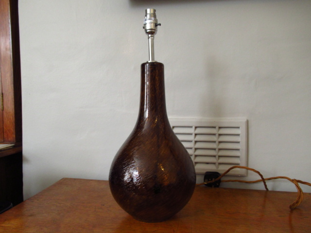 Blown Glass Lamp base, maker unknown Img_7212