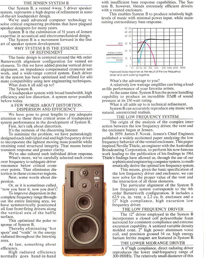 Presentación Jensen System B altavoces vintage Jensen16