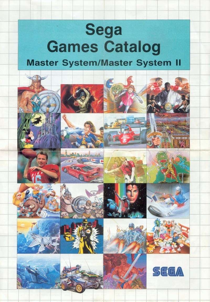 Un catalogue de jeu Master System Sega_g10