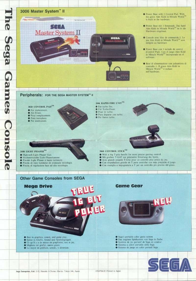Un catalogue de jeu Master System Sega_g13