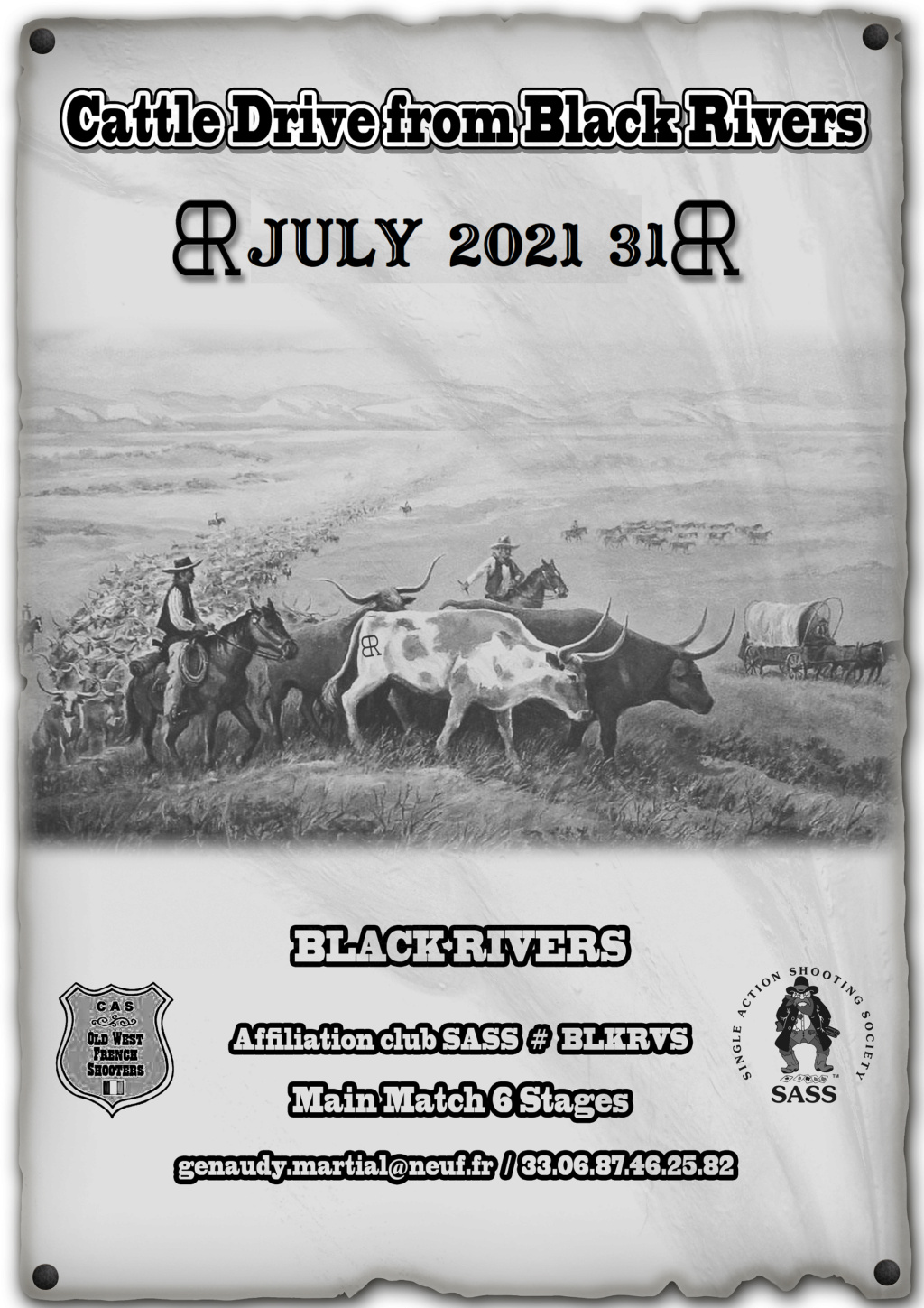 cattle drive at black rivers 2021 Affich10