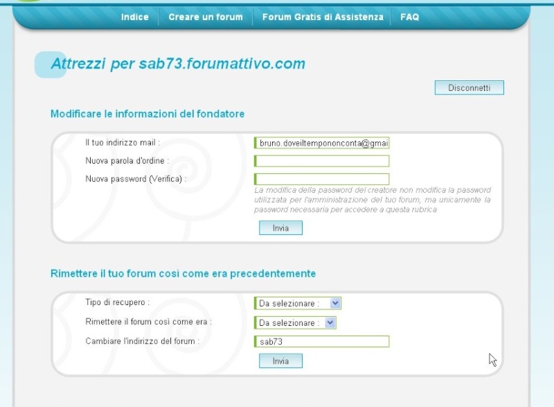 cambiare indirizzo internet al forum Cattur11