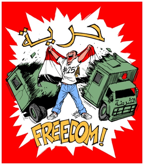 رسوم كاريكاتير حول الثورة المصرية Freedo10