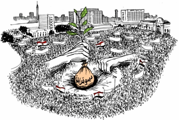 رسوم كاريكاتير حول الثورة المصرية Planti10