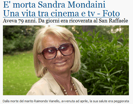 Addio a Sandra Mondaini Sandra10