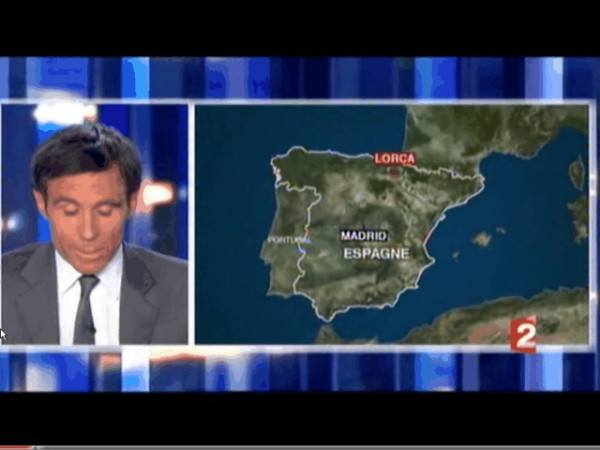 televisión francesa, así situan a Lorca. 29634010