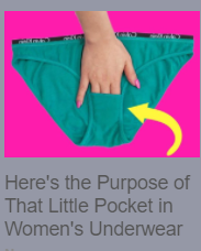 Here's the Purpose of That Little Pocket in Women's Underwear