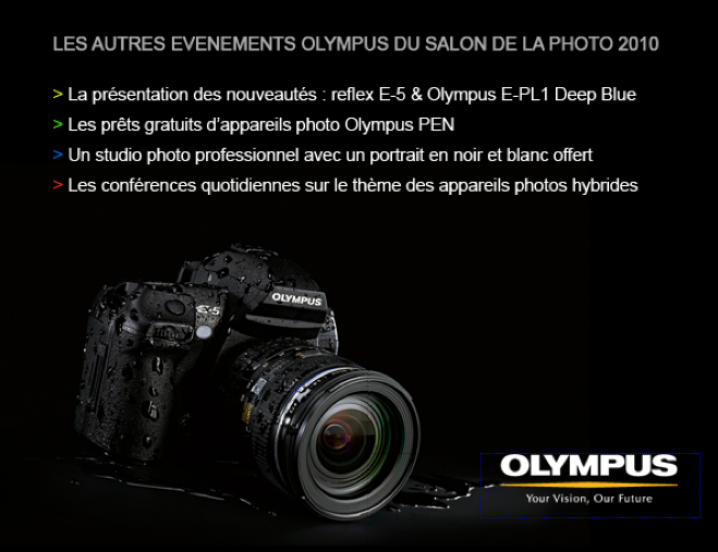 OLYMPUS vous invite au salon de la photo et offre 100€ de réduc Captur40