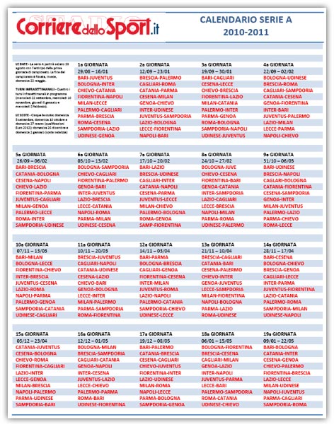 CALENDARIO SERIE A 2010/2011 - Pagina 2 Calend10