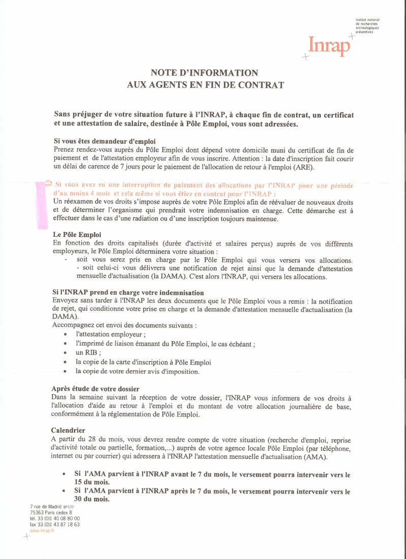 lettre de demande de réexamen du dossier chômage