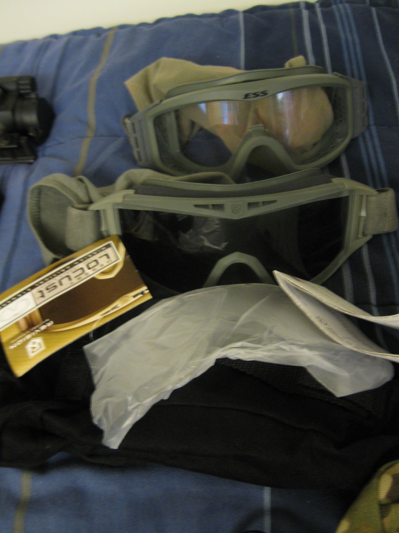 ESS goggles, Condor Droplegs, ACU assualt pack, some other random things.  00611
