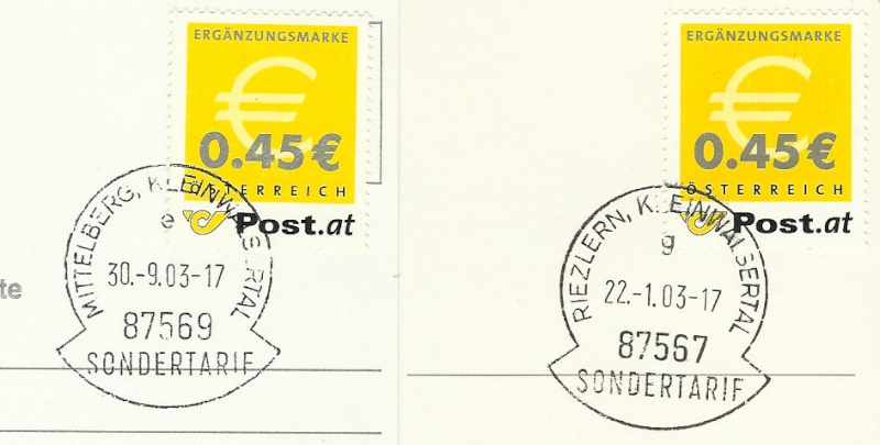 Österreich - Ergänzungsmarke Erganz10