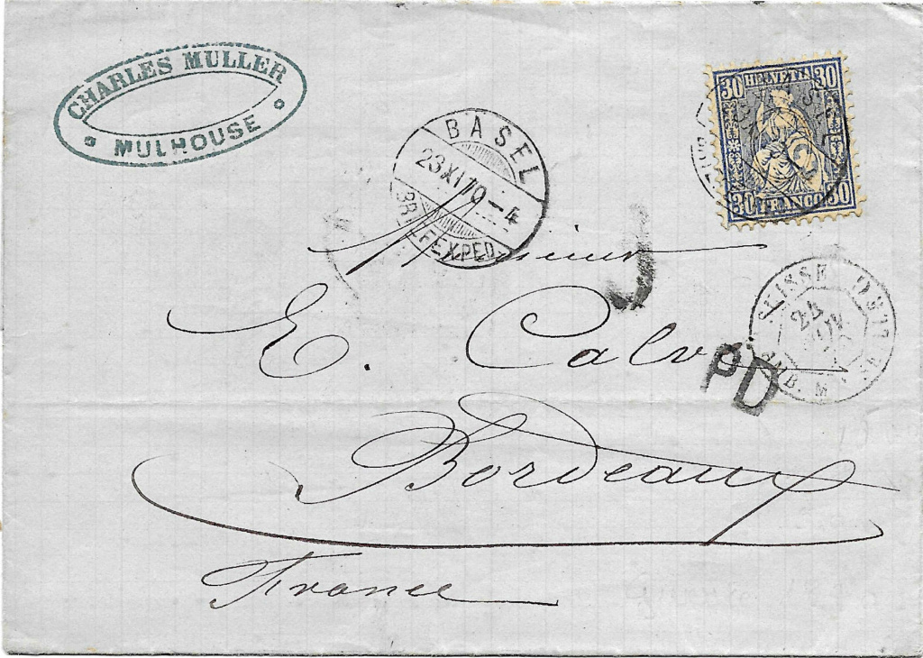 La banque Lafontaine à Charleville poste en Belgique (1871) Mlh_no10