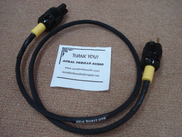 Aural Thrill Audio Silver Big One Power Cord 4ft fitted with Cryo'd Wattgate 320i (New)SOLD Auralt11