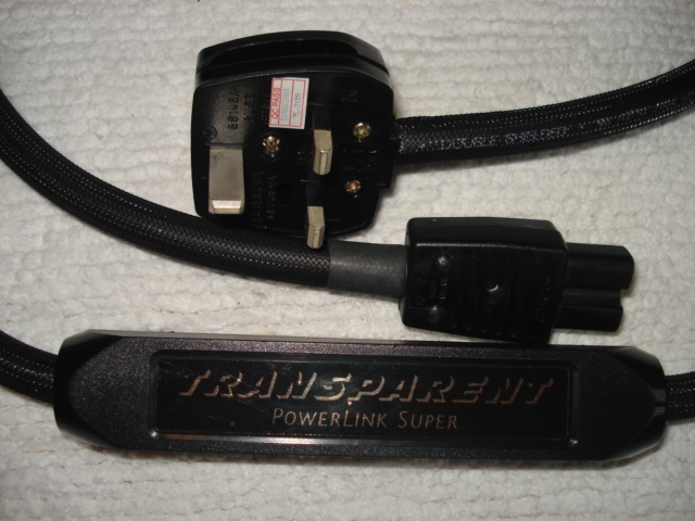 Transparent 'Powerlink Super' power cord 2m (Used) Transp14