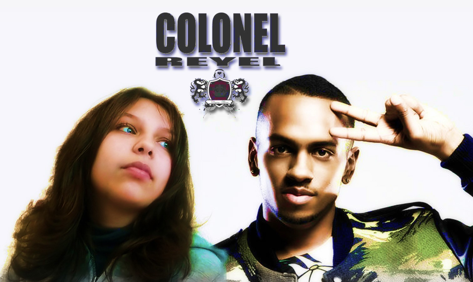 Montage avec Colonel Reyel ma meilleure amie et moi .  Colone11