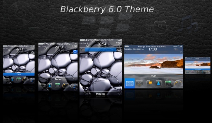 Tema BlackBerry OS6 para BlackBerry Serie 96xx Os610