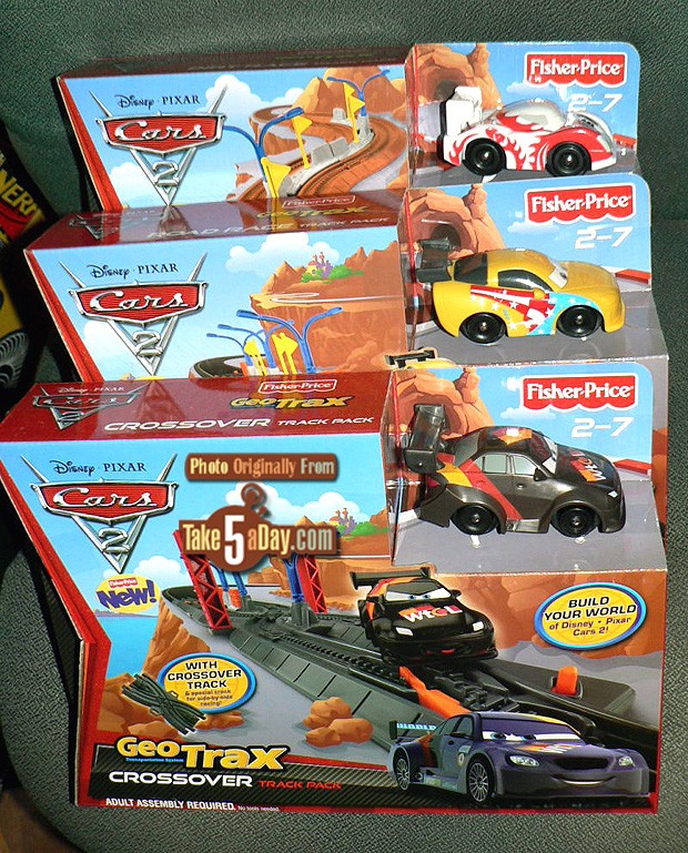 CARS 2: GeoTrax Jeff Gorvette, Max Schnell & Shu Boxes10