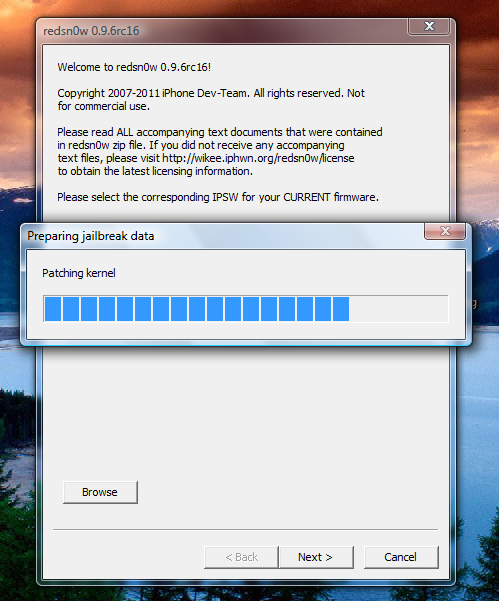 Jailbreak iOS 4.3.3 Redsn0w 0.9.6rc16 2011-031