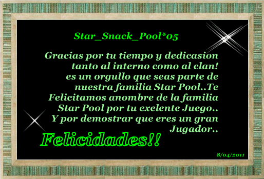 Ganador Del Interno Star Pool!! 999910