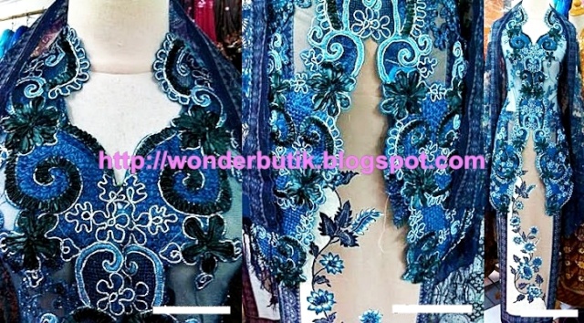 KEBAYA MODEN KURUNG, PANJANG, PENDEK, & JUMBO (Design Menarik & Jahitan Kemas) - Imported Biru_t10