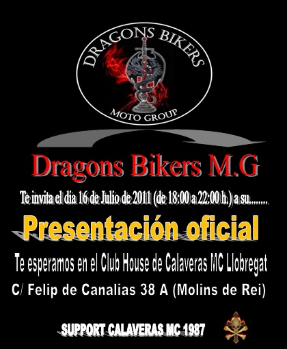PRESENTACION OFICIAL DE DRAGONS BIKERS M.G Cartel15