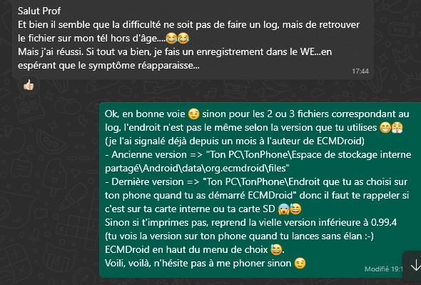 (XB) - Log depuis EcmSpy avec un ordi Ecmdro10