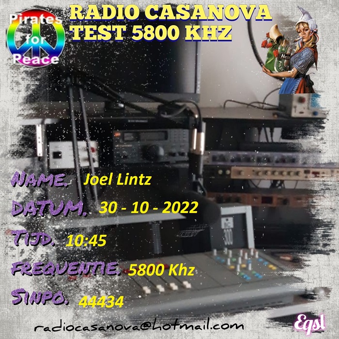 eQSL de radio casanova international Casano11