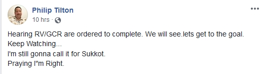 Philip Tilton - RV/GCR Are Order to Complete!  9/24/18 2018-194