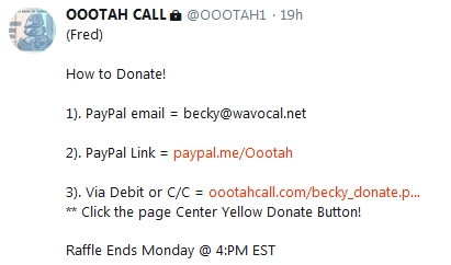Becky McGee/Oootah Beg-A-Thon Continues!  1/20/19 ~updated~ 2019-130