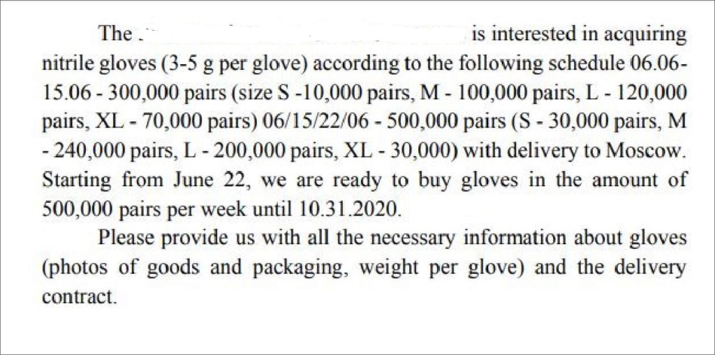 buyer for   nitrile gloves (3-5 g per glove) + FDA   Establishment Registration & Device Listing 35213510