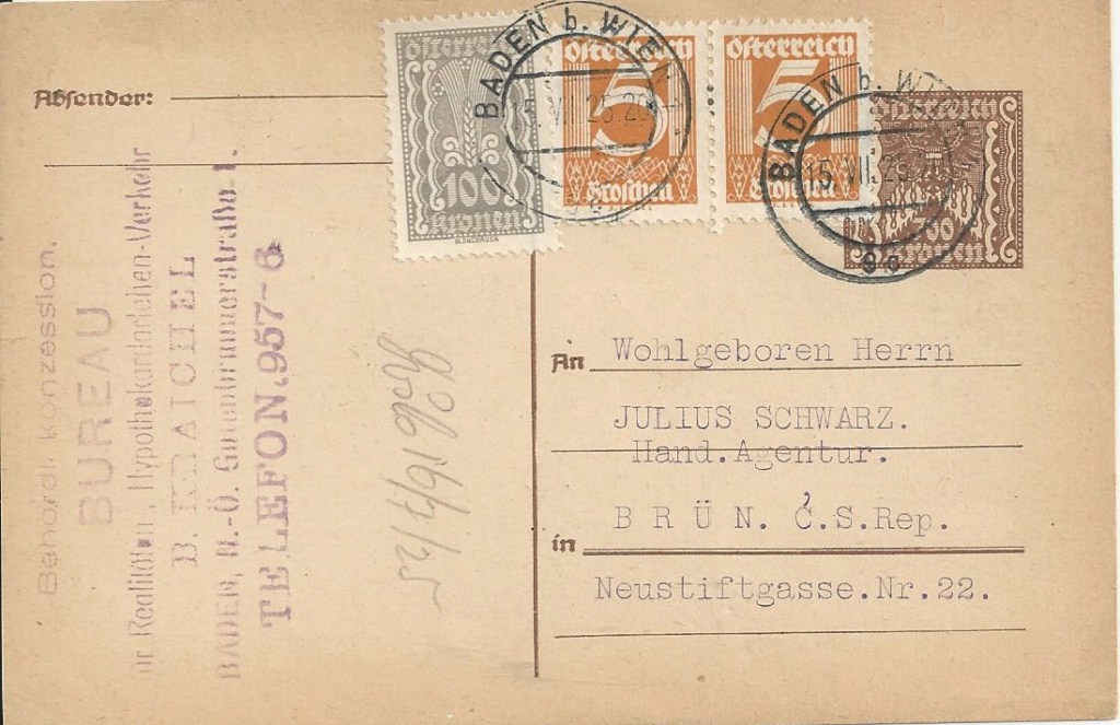 Postkartenserie "Quadratischer Wertstempel - Wertziffer im Dreieck" 1922-24 - Seite 5 Bild1009