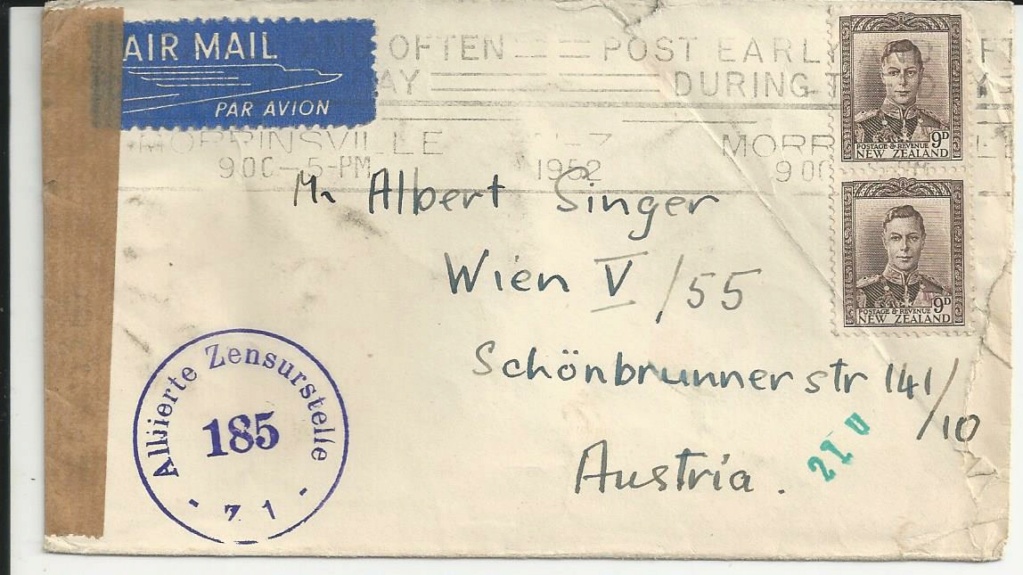 post - Post von seltenen Länder nach Österreich 1946 bis 1953 Bild1111