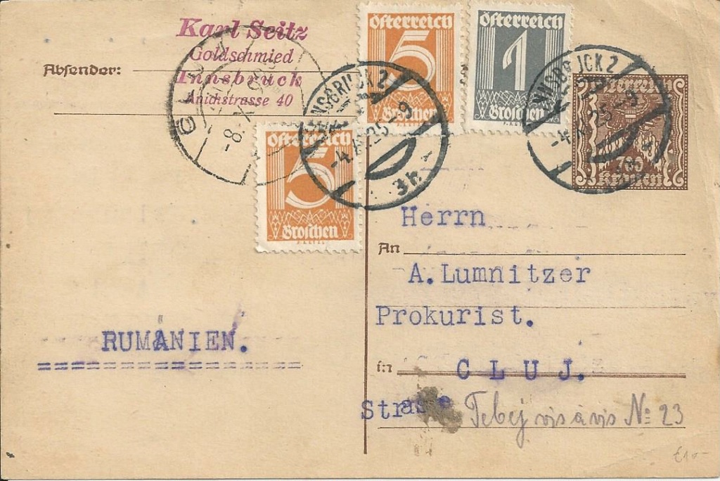 Postkartenserie "Quadratischer Wertstempel - Wertziffer im Dreieck" 1922-24 - Seite 6 Bild1293