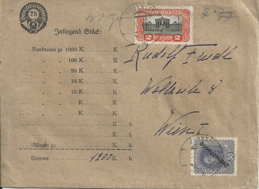 Osterreich - Inflation in Österreich - Belege - 1918 bis 1925 - Seite 29 Bild349