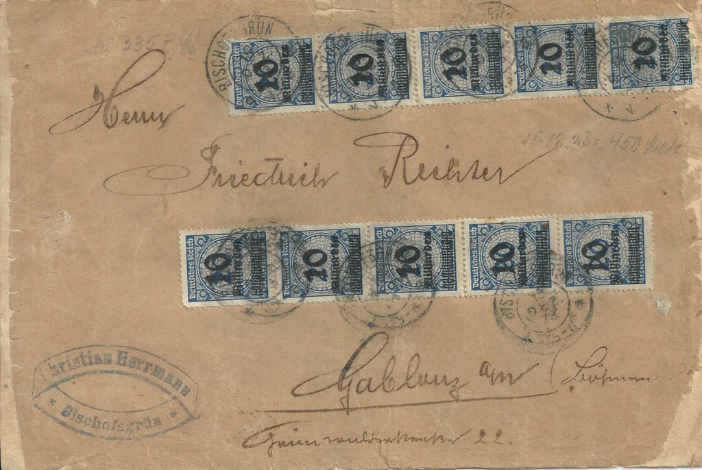 Briefmarken der Inflation in der Weimarer Republik Bild359