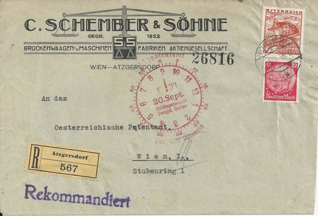 perfin - Lochung auf Briefmarken - Perfin - Österreich Bild_468